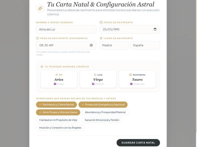 Carta Natal & Lectura Astral